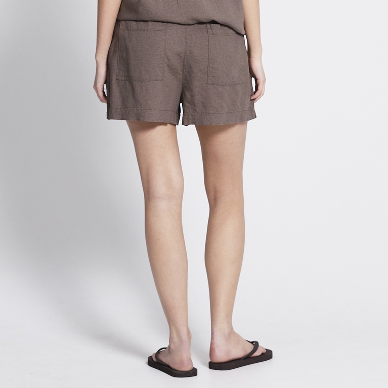 Linen blend shorts "Daphne Shorts" Light Brown